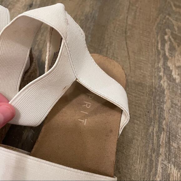 Spirit Gigi White Strap Platform Espadrille Sandals Size 7 - Picture 8 of 10